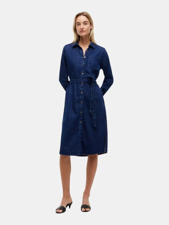 Tommy Hilfiger Dresses & Skirts - NWT TOMMY HILFIGER DENIM BELTED SHIRTDRESS BUTTON FRONT MIDI SIZE L